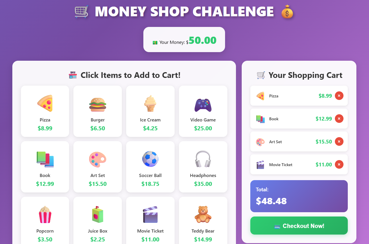 Money Shop Challenge